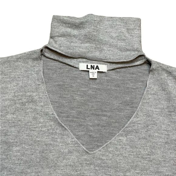 LNA Brushed Detached Turtleneck Gray Size Medium - Picture 2 of 6